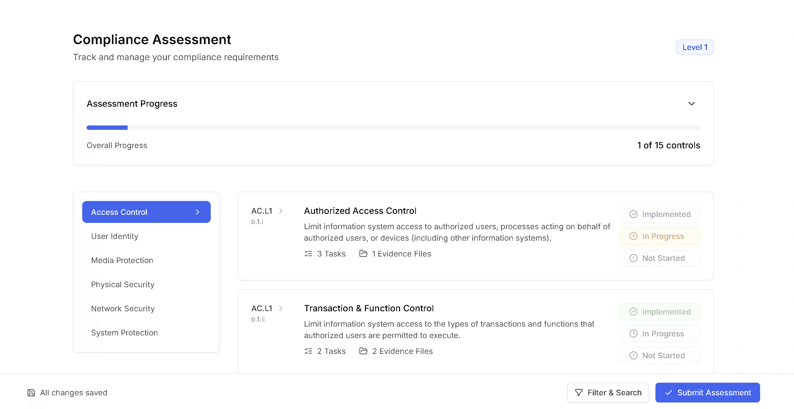 CMMC Compliance Dashboard